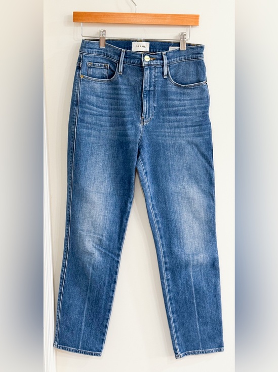 Frame Denim Denim - Frame Denim Le Sylvie Slender Straight Jeans Medium Wash Sz 27